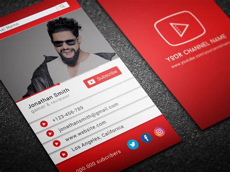 Youtube Channel Business Cards 